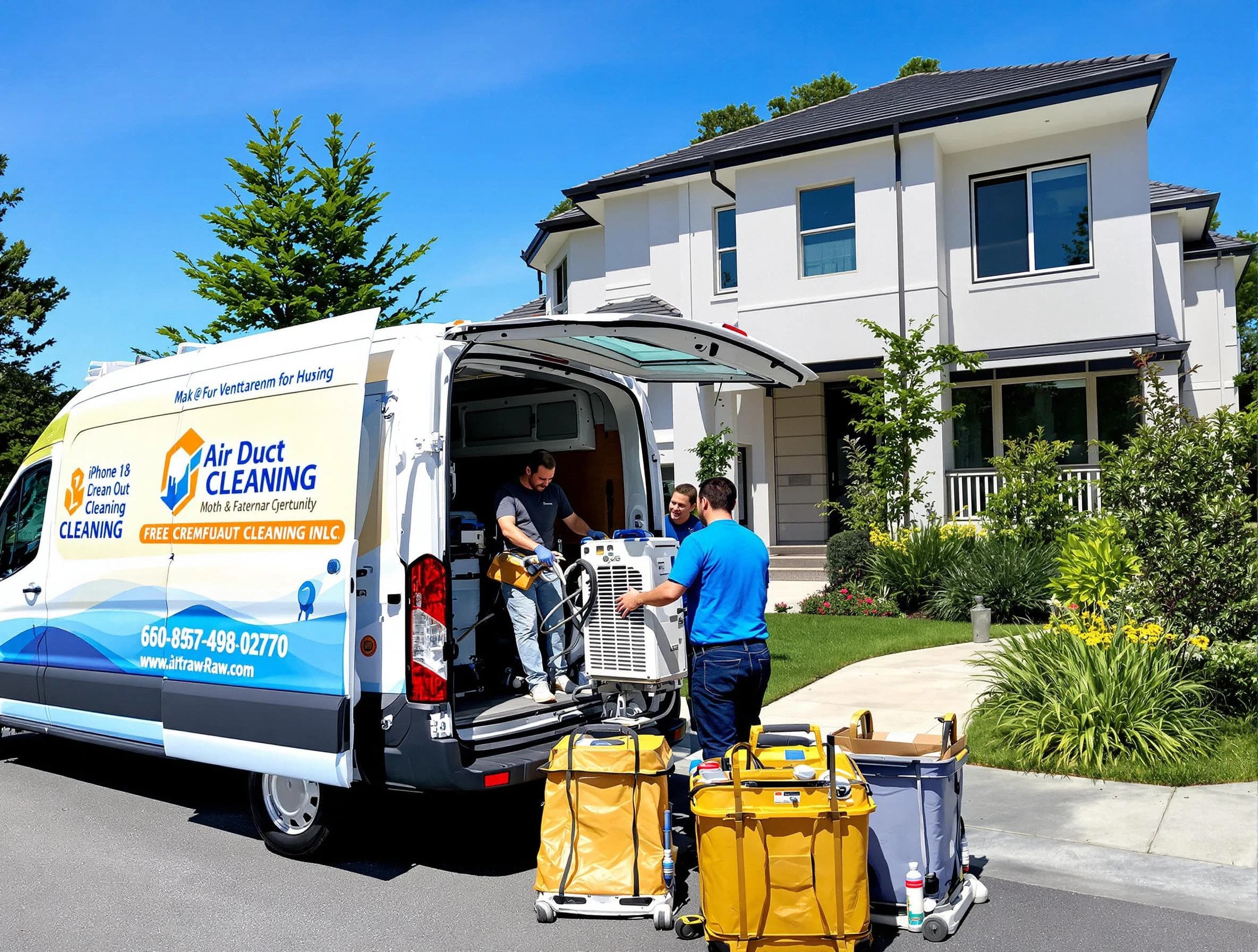 Wellsville Air Duct Cleaning technician performing professional air duct cleaning in Wellsville