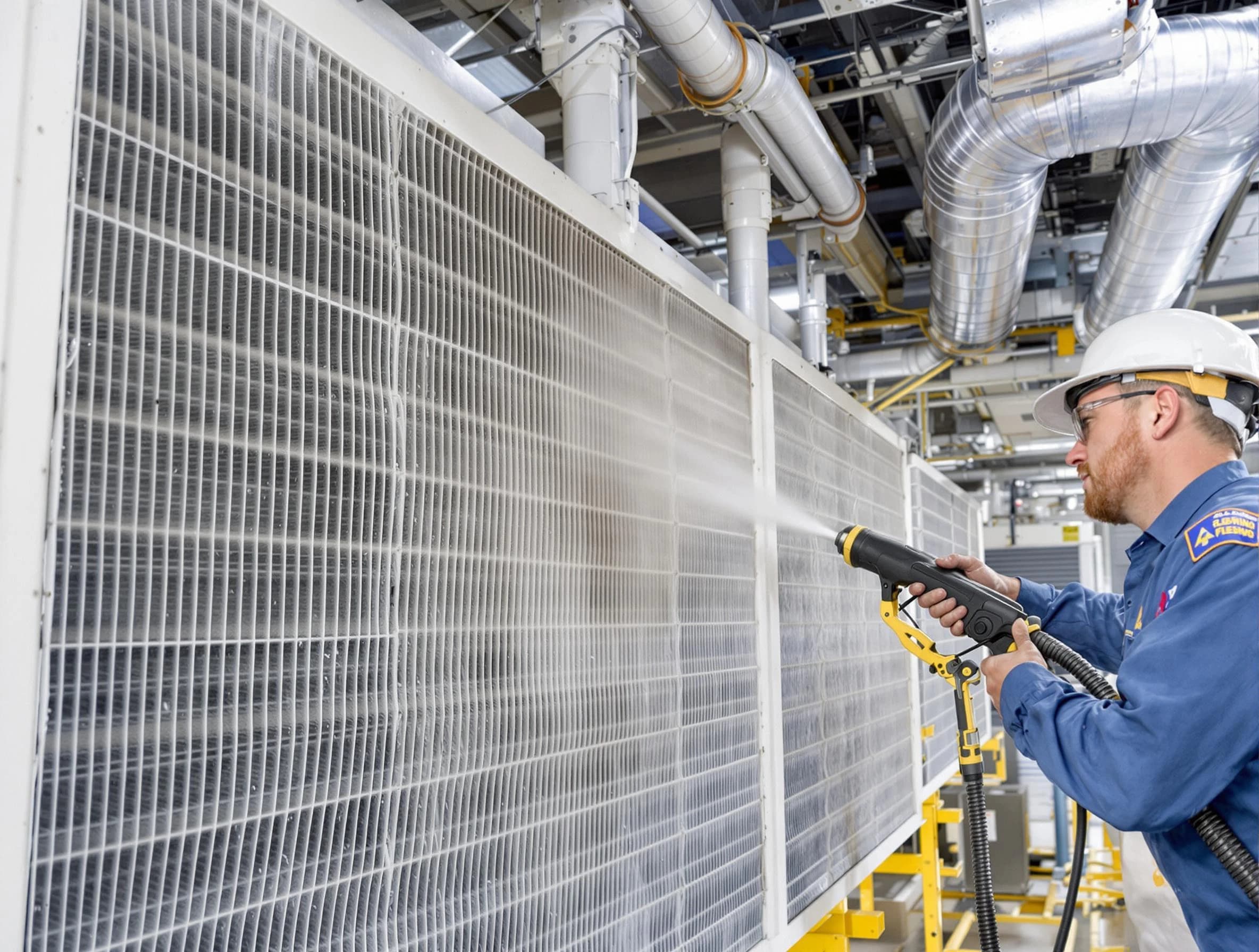 Professional commercial coil cleaning by Wellsville Air Duct Cleaning in Wellsville