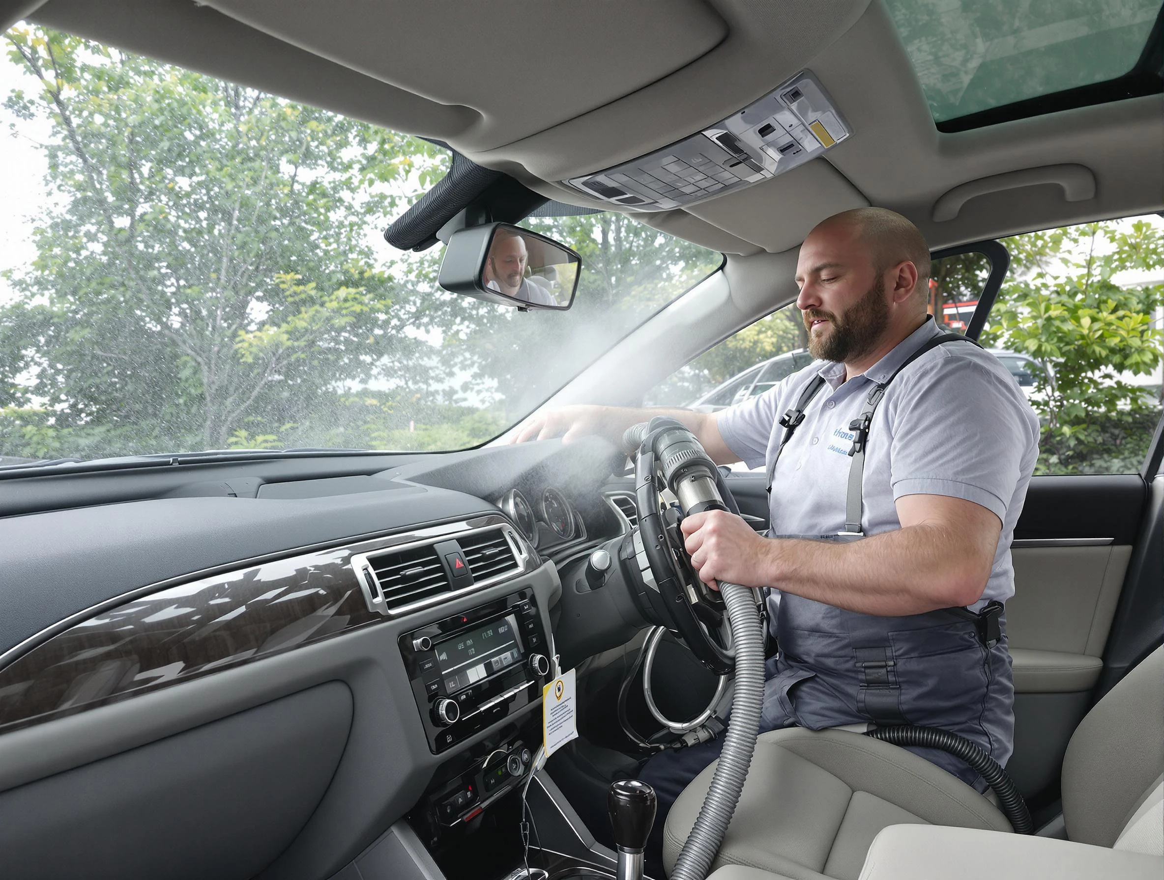 Wellsville Air Duct Cleaning specialist performing professional car duct cleaning in Wellsville