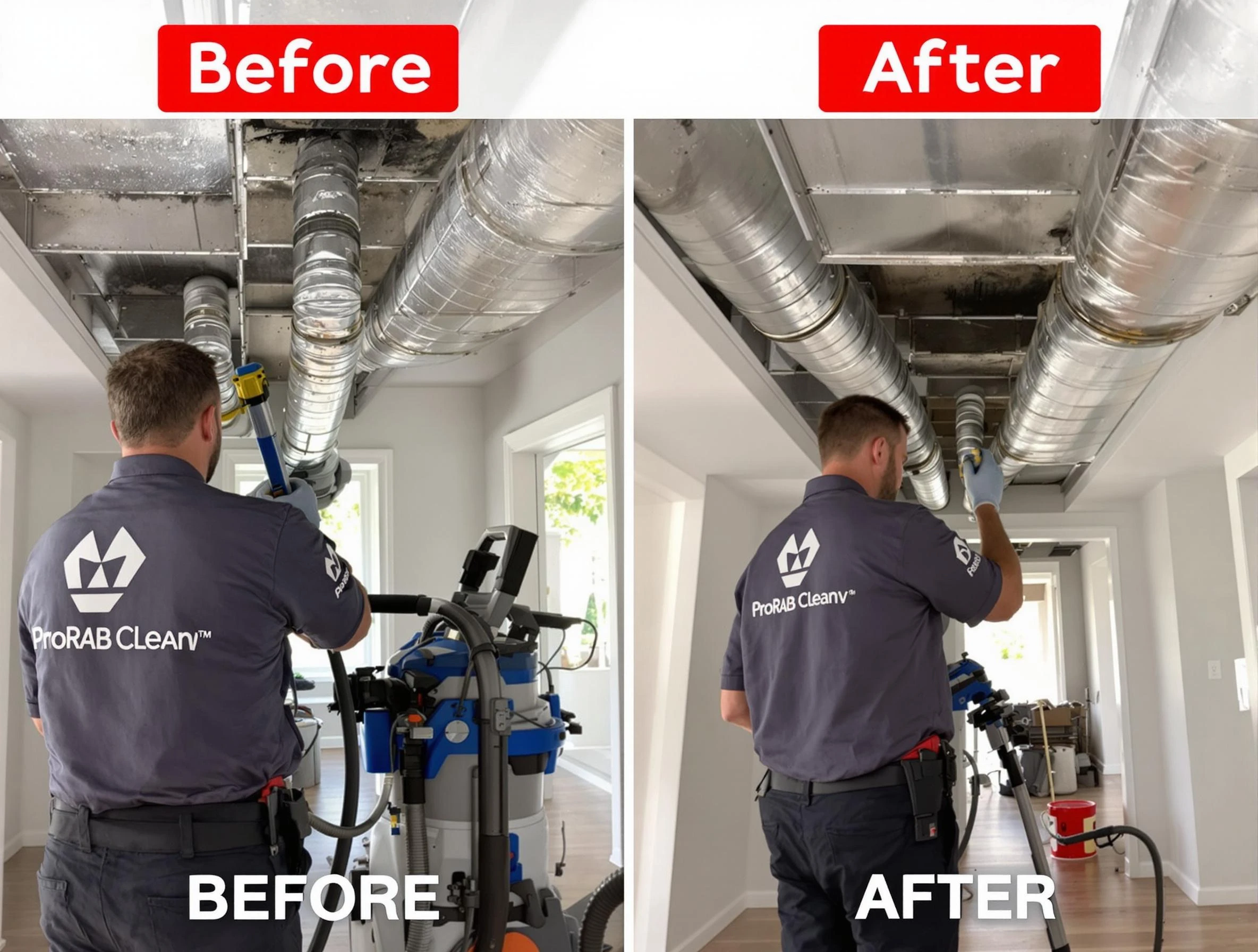Wellsville Air Duct Cleaning expert performing thorough residential duct cleaning in a Wellsville home